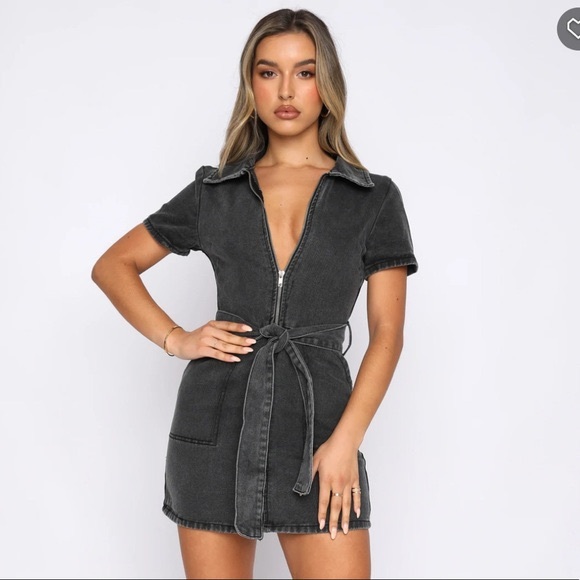 Whitefox “Misbehave” Denim Mini Dress - Picture 1 of 4